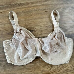 Chantelle 34I Bra C Magnifique Minimizer Underwire 1891 Back Closure Beige